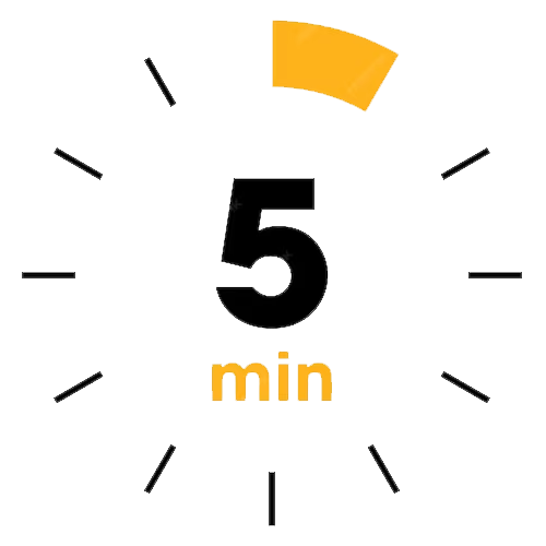 5 minute clock icon